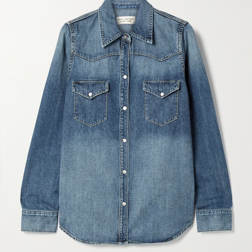 Nili Lotan Travis Denim Shirt, M